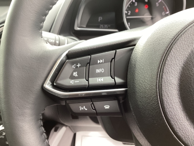 【ステアリング・シフトスイッチ】運転中でも操作ができるステアリングコントロールボタンも付いています。手元でオーディオ操作も安全でかつ楽々ですね！！