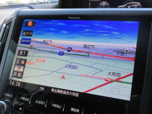 ★ナビ画面のアップ写真です。純正ですのでスイッチが大きく操作がしやすいです。