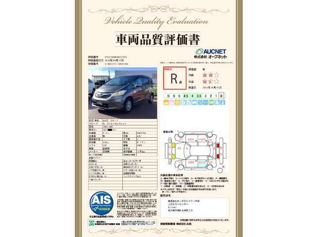 第3者機関によって車両状態証明書を発行しておりますので、状態の確認含めて安心、信頼、満足にお答えします。