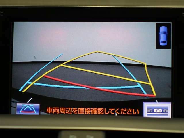 自動車の進路予想が出来るバックガイドモニターついています。車庫入れの際の安心感が広がります