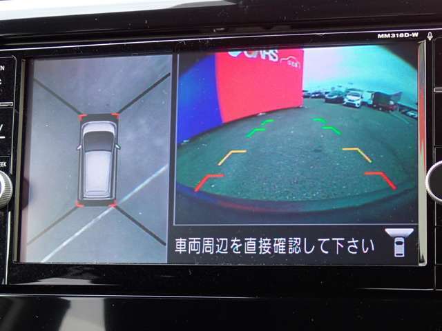 上からの視点で狭い駐車場への駐車などに役立つアラウンドビューモニターです♪