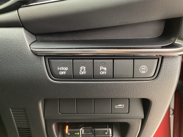 安全装置のスイッチは運転席パネル右下に集約されています。任意で切り替え可能なため状況に合わせてお使いください。