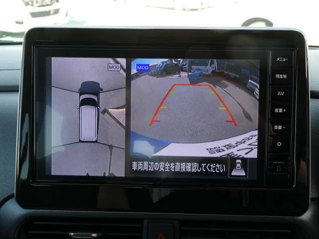 これが【アラウンドビューモニター】上空から見下ろしているかのような映像を映し出して、スムーズな駐車をアシスト