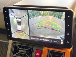 【パノラマモニター】専用のカメラにより、上から見下ろしたような視点で360度クルマの周囲を確認することができます☆死角部分も確認しやすく、狭い場所での切り返しや駐車もスムーズに行えます。