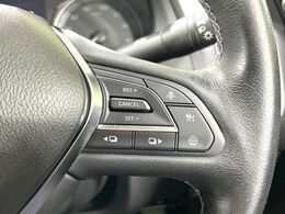 【インテリジェントクルーズコントロール】高速道路での長距離走行が楽に！自動で速度を保つクルーズコントロールが、衝突軽減システムと連携し、前方の車両を感知して車間を保つように速度調節してくれます！！