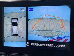 【アラウンドビューモニター】を装備しております。全周囲カメラで危険察知。狭い駐車場でも安心して駐車できますね。