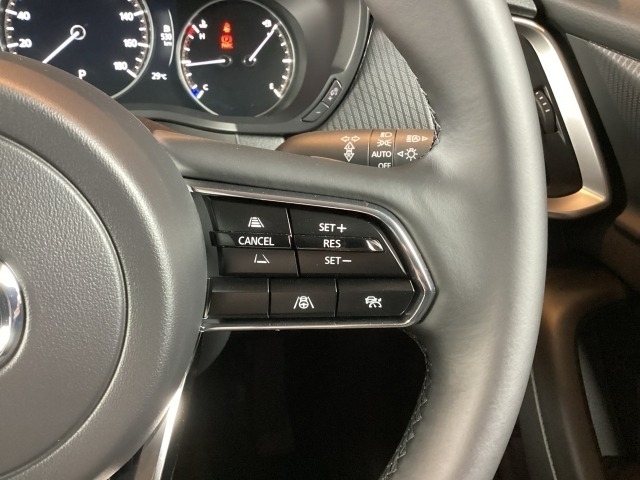 フロントレーダーセンサーが先行車を検知し、アクセルやブレーキを踏まなくても、0km/h～高速域まで、設定した速度での定速走行や、車間距離を一定に保ちながら追従走行を行い、ドライバーの負担を軽減します。