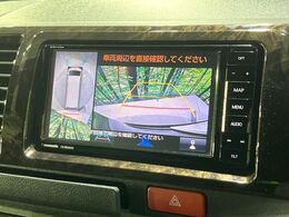 【パノラミックビューモニター】専用のカメラにより、上から見下ろしたような視点で360度クルマの周囲を確認することができます☆死角部分も確認しやすく、狭い場所での切り返しや駐車もスムーズに行えます。