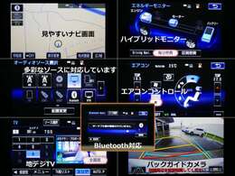Bluetooth音楽再生＆ハンズフリー通話にも対応しております。またBlu-ray再生も可能となっておりますのでお好きなDVDでドライブも快適です。ナビ画面で各種操作を行うマルチタイプです。