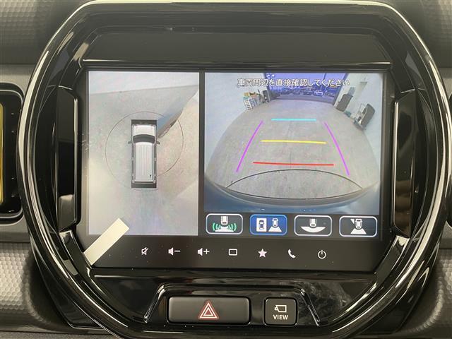 【全方位モニター】クルマを真上から見下ろした視点で駐車をサポートします！死角からの障害物にいち早く気が付くことができます。