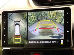 【パノラマモニター】専用のカメラにより、上から見下ろしたような視点で360度クルマの周囲を確認することができます☆死角部分も確認しやすく、狭い場所での切り返しや駐車もスムーズに行えます。