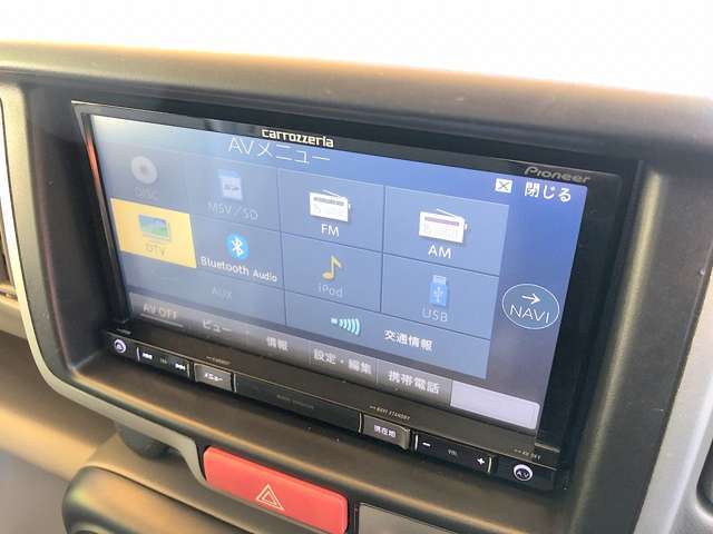 社外メモリナビ、フルセグTV付き、Bluetoothオーディオ・DVDビデオも再生可能です！ナビ付き条件でお探しの方は必見です！
