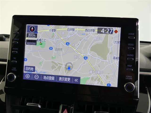 目的地をセットして迷わず目的地にGO！※地図更新（有料）をすることにより新しい道を案内する事が出来ます。【製造年式により、地図の更新（有料）が出来ない物もあります。】