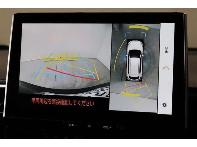 車両を上から見たような映像表示するパノラミックビューモニター付き！
