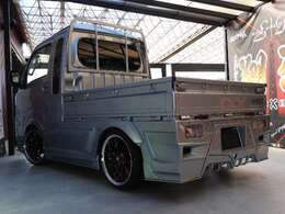 Aerosuit’OPTIMUS3点/ダクト仕様+ワークスフェンダ　・差し色/アルミラス：ガンメタ　＊エアロ/ホイール新品　・軽貨物車検時：ワークスフェンダー脱着後純正タイヤに交換(エアロ地域制有）