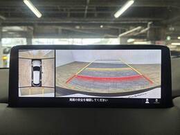 【全方位モニター】 クルマを上空から見下ろしているかのように、直感的に周囲の状況を把握できます。