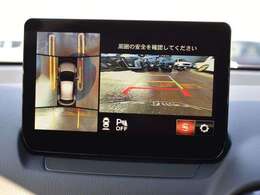 360°ビューモニター：車を真上から見たような映像が表示されるので、駐車の際はとても便利です☆