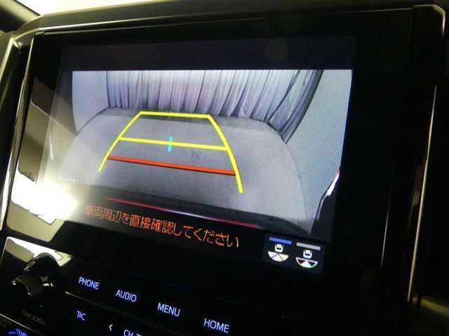 後方視界の確保に役立つバックモニター。