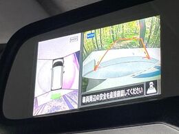 【アラウンドビューモニター】専用のカメラにより、上から見下ろしたような視点で360度クルマの周囲を確認することができます☆縦列駐車や幅寄せ時に活躍してくれます♪