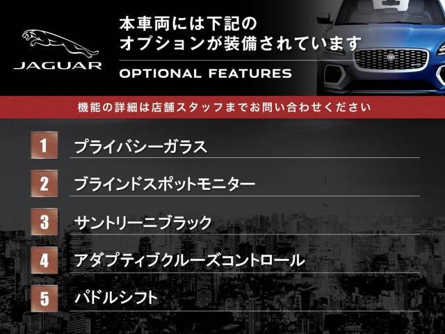 こちらの車両には表記のメーカーオプションが装備されております