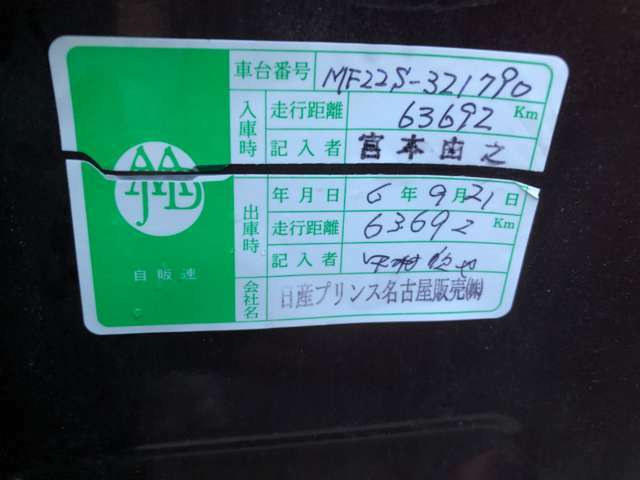 ◎走行距離証明書が安心◎ディーラー出荷のお車は、比較的程度が良いと思われます。走行距離の管理もされています。