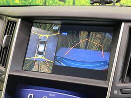 【アラウンドビューモニター】専用のカメラにより、上から見下ろしたような視点で360度クルマの周囲を確認することができます☆死角部分も確認しやすく、狭い場所での切り返しや駐車もスムーズに行えます。