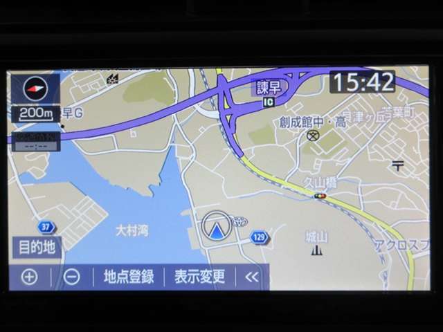 ナビ付で慣れない道も旅先でも安心。