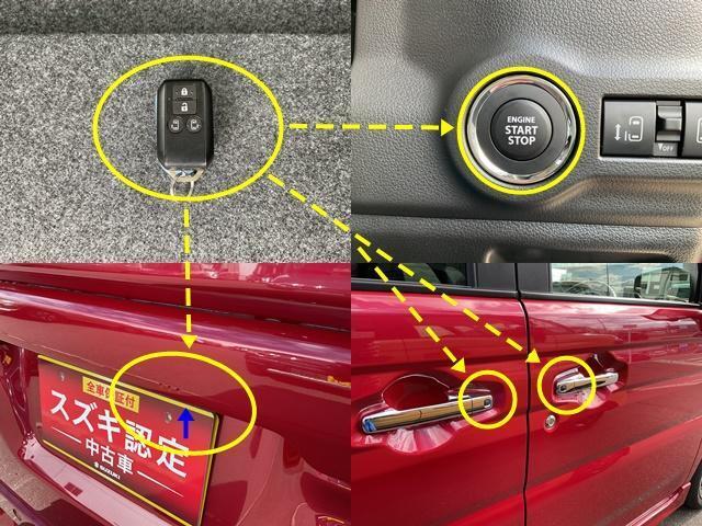 スマートキーなので、バッグやポケットに入ったままでドアロックもエンジンスタートも楽々！