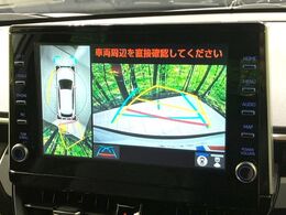 【パノラミックビューモニター】専用のカメラにより、上から見下ろしたような視点で360度クルマの周囲を確認することができます☆死角部分も確認しやすく、狭い場所での切り返しや駐車もスムーズに行えます。