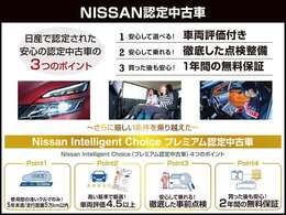 ご安心してお乗りいただけるよう、滋賀日産ではNISSAN認定中古車を展示。1年間の無料保証付きでご購入後もフォローさせていただきます！