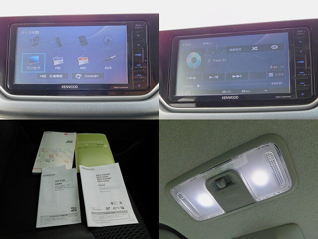 ソース画面 CD再生可能です。ナビ型式：MDV-D304W　取説等付属品　ルームライトです。