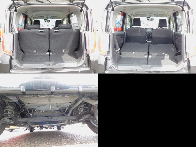 トランク　後部座席を倒した状態　下廻りです。