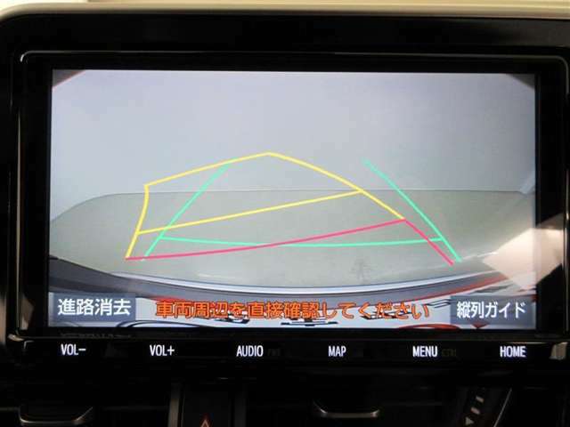 バックガイドモニターで、後方を確認しながら安心して駐車することができます。車庫入れが苦手な人も、これで安心♪