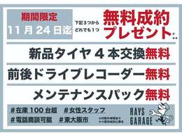 レイズガレージキャンペーン開催中です。早かれ遅かれ買うならこれを使わなきゃ損です！！