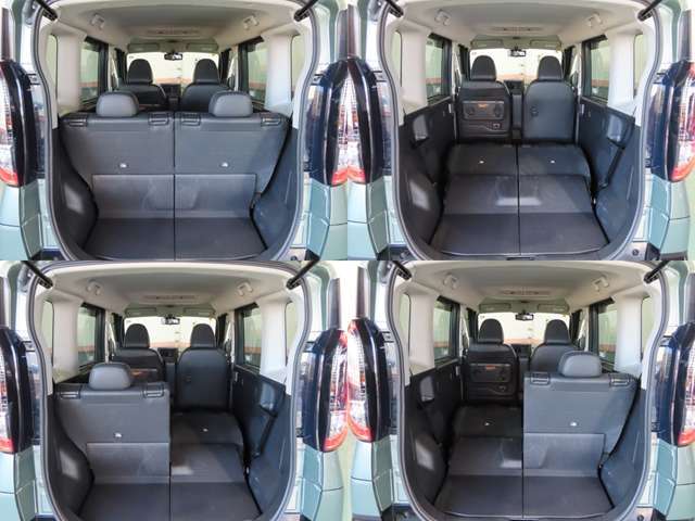 セカンドシートを倒せばフラットな巨大ラゲッジスペース！