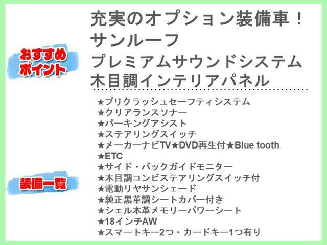 ★オプション装備車両の一覧です★