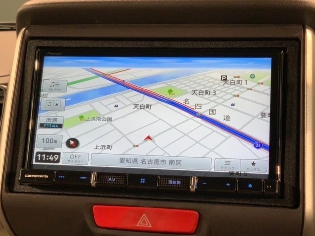 社外ナビ搭載です。知らない道も安心ですね！