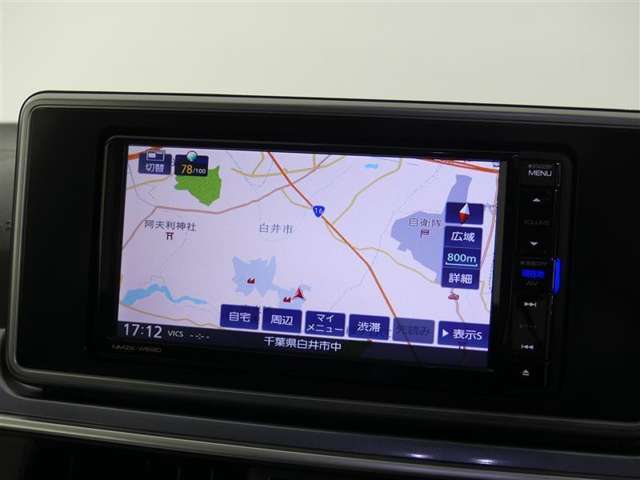 目的地をセットして迷わず目的地にGO！※地図更新（有料）をすることにより新しい道を案内する事が出来ます。【製造年式により、地図の更新（有料）が出来ない物もあります。】