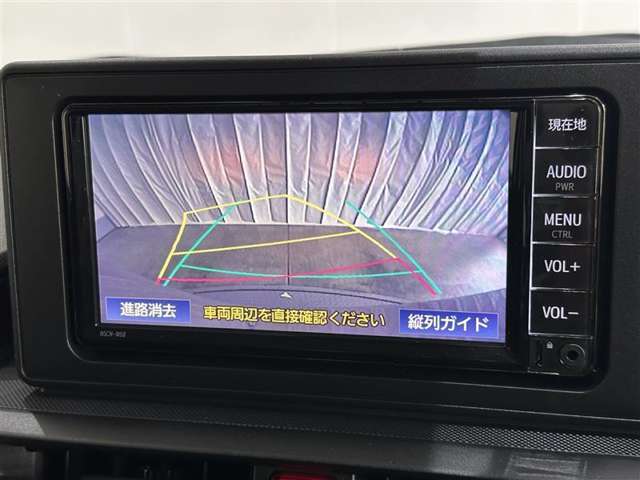 バックガイドモニターで、後方を確認しながら安心して駐車することができます。運転初心者も熟練者も必須の機能ですよ！