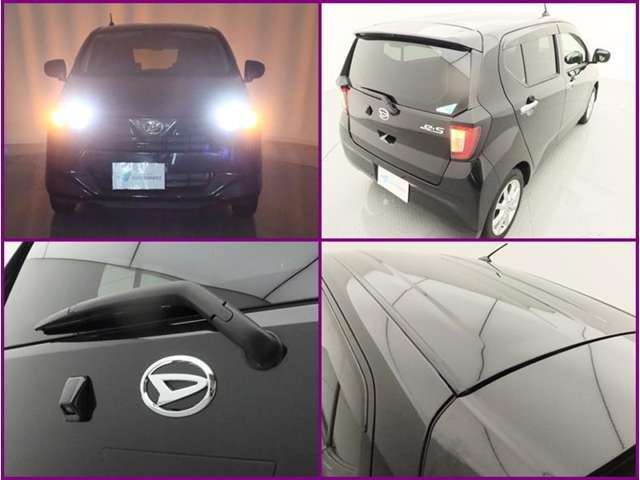 リヤワイパーが付いているので、後方視界もしっかり確保し、安全に運転出来ます！悪天候に有ると安心・便利ですね！