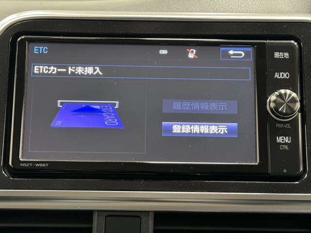 ナビ画面に連動したETCを装備しています。　過去に利用した利用料金も一目で分かって、とっても便利です。　ETCの抜き忘れ、挿し忘れも警告してくれるので安心ですね。