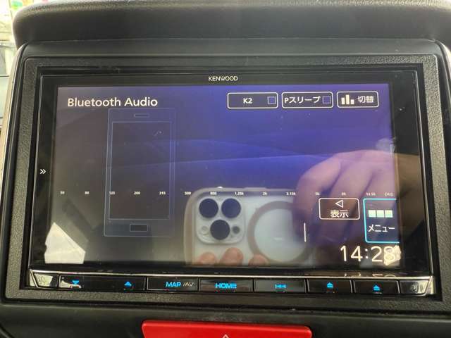 Bluetoothオーディオ対応ですのでお手持ちのスマートフォンの音楽を車内で楽しんで頂けます(^▽^)/