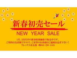 1月2月だけの新春初売セール価格で販売中！ご契約は先着順ですので、ご希望のお客様はご連絡、ご来店をお急ぎください！