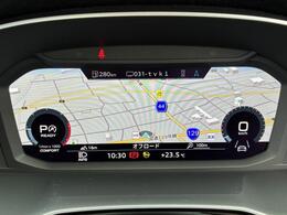 バーチャルコックピット『メーターパネル内に高解像度の液晶ディスプレイを配置。ディスプレイ内に地図が表示され、ナビゲーションの確認の際にドライバーは視線の移動を少なくすることができます。』