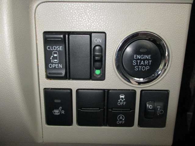 左側PSD開閉スイッチ Pスタートボタン 横滑り防止装置OFFスイッチ・アイドリングストップOFFスイッチ シートヒーター