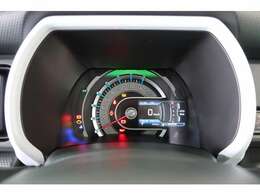 ランプの色で運転状況を知れるので、エコドライブの目安になりますよ♪エコを意識！グリーンランプが、燃費効率の良い目安◎
