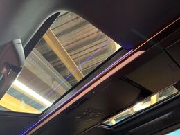 【左右独立ムーンルーフ】2列目左右席にそれぞれ配置されたガラスルーフ！日差しに合わせて片側だけシェードを閉めることも可能です！