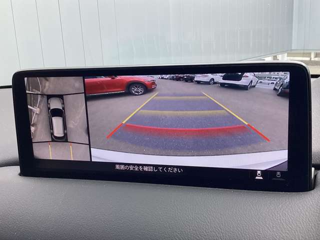 【360°ビューモニター】　　とても分かりやすい、クルマの上から見下ろしたような映像で、駐車サポートをしてくれます。