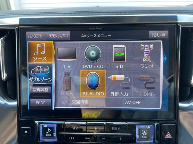 CD　DVD　Bluetooth　フルセグTV