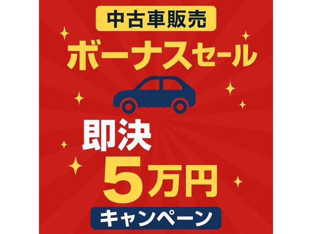 ボーナスキャンペーン中！即決5万円お値引き適応車！